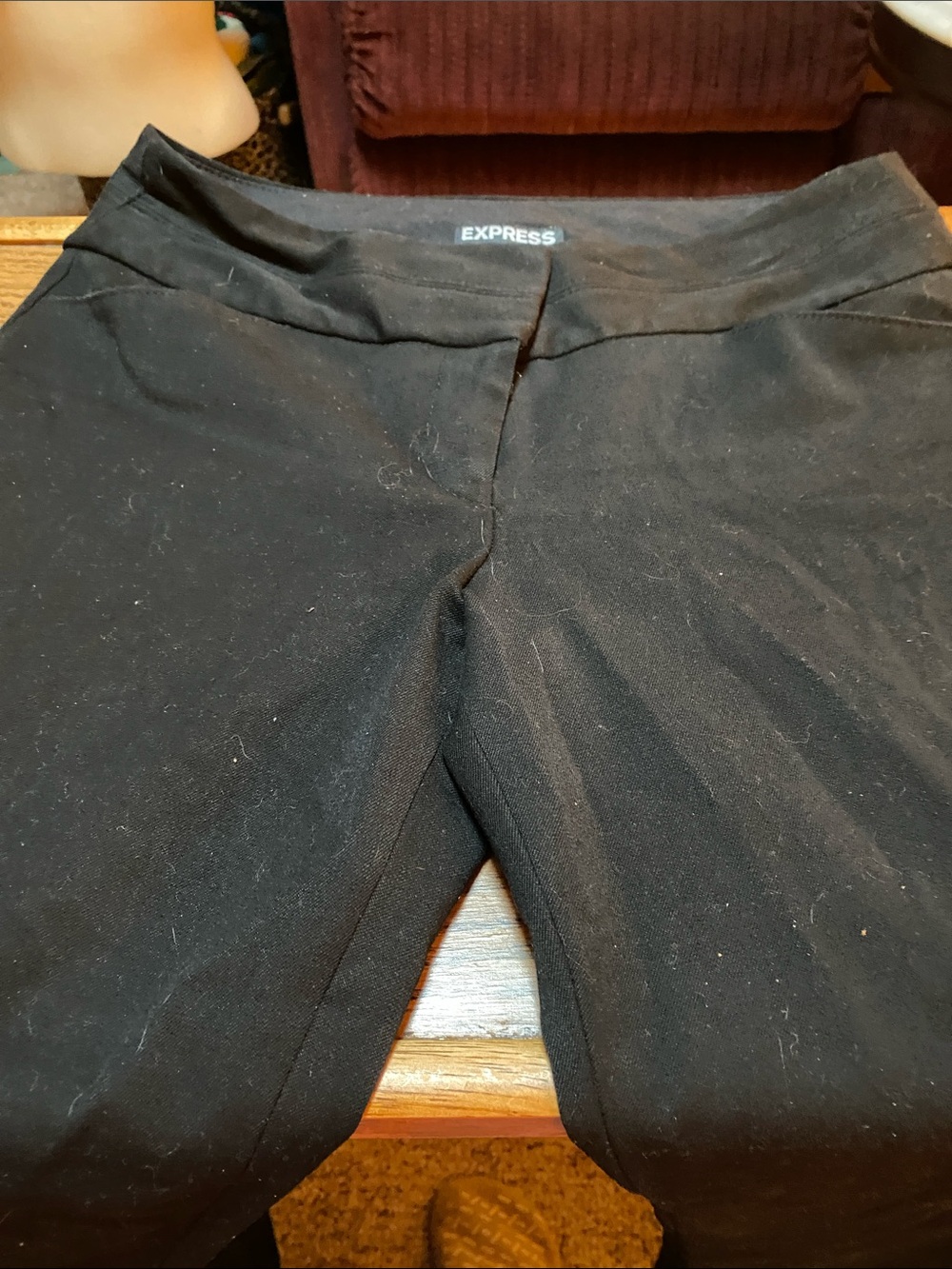 Express Jrs 2S Black cotton dress slacks